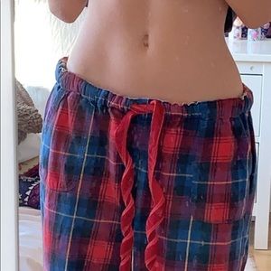 adorable low waisted plaid sweatpants